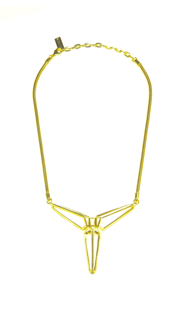 Gold statement necklace